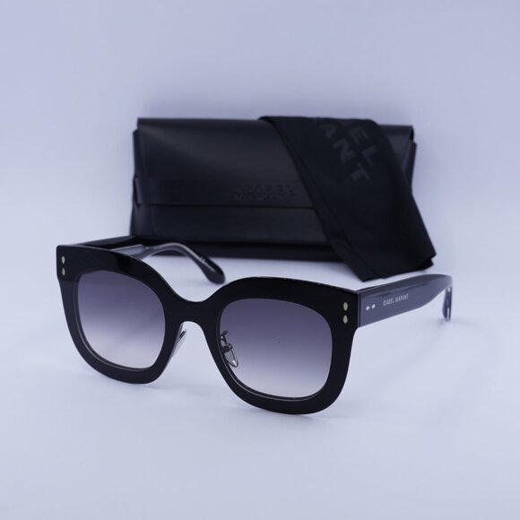 Isabel Marant IM0002/S 0807 9O Square Sunglasses - Black/Grey main image 7